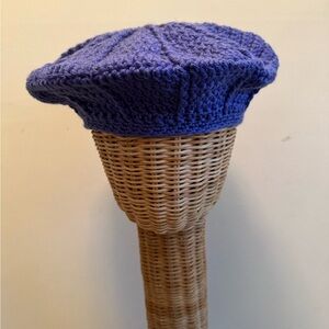 Blue Knit Beret